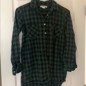 Say What? Asymmetrical Long Flannel
